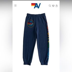 Aviator Nation navy logo sweatpants- kids size 12